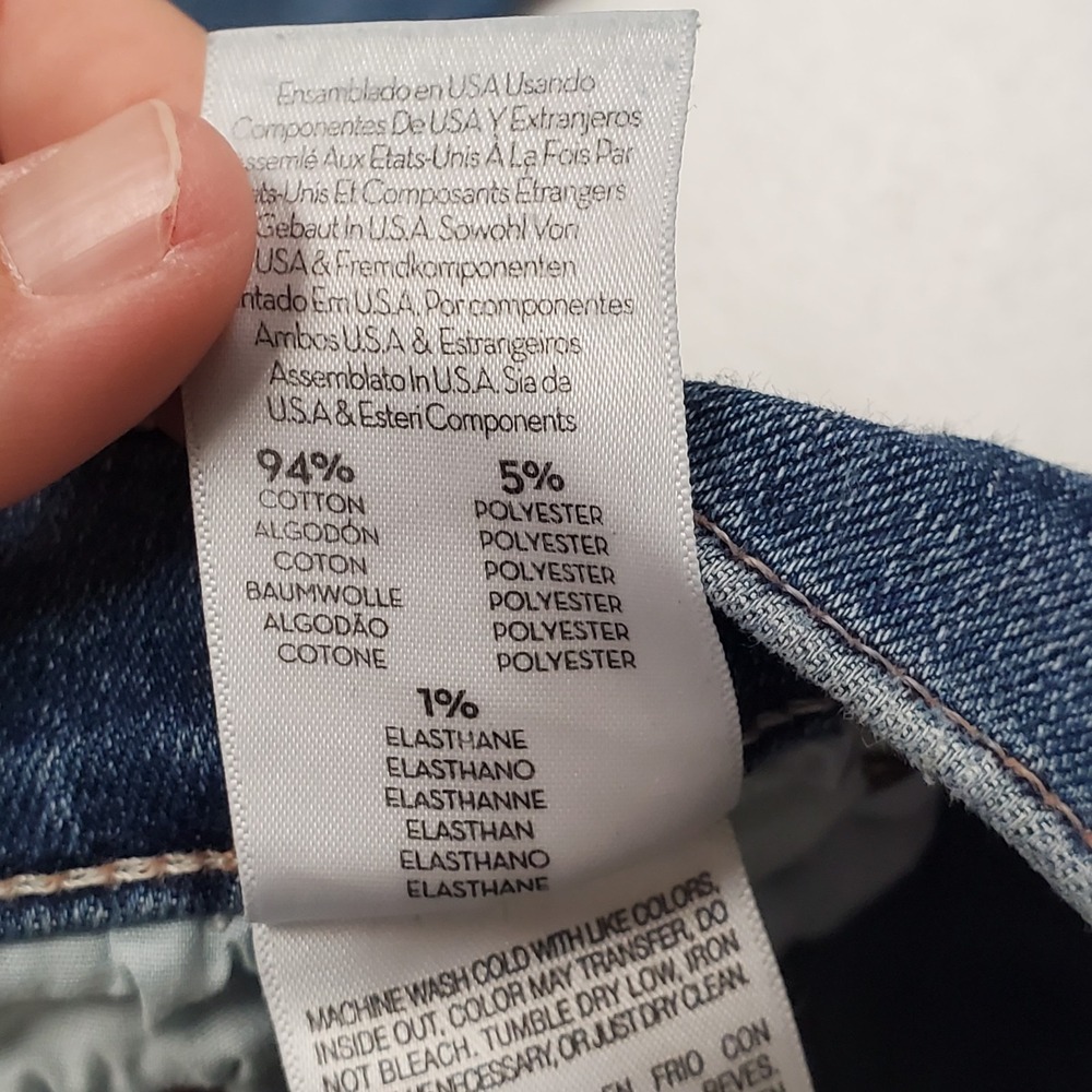Mother Jeans Womens Insider Cropped Straight Fray Jeans Size 26 Blue Whiskered - Picture 6 of 14